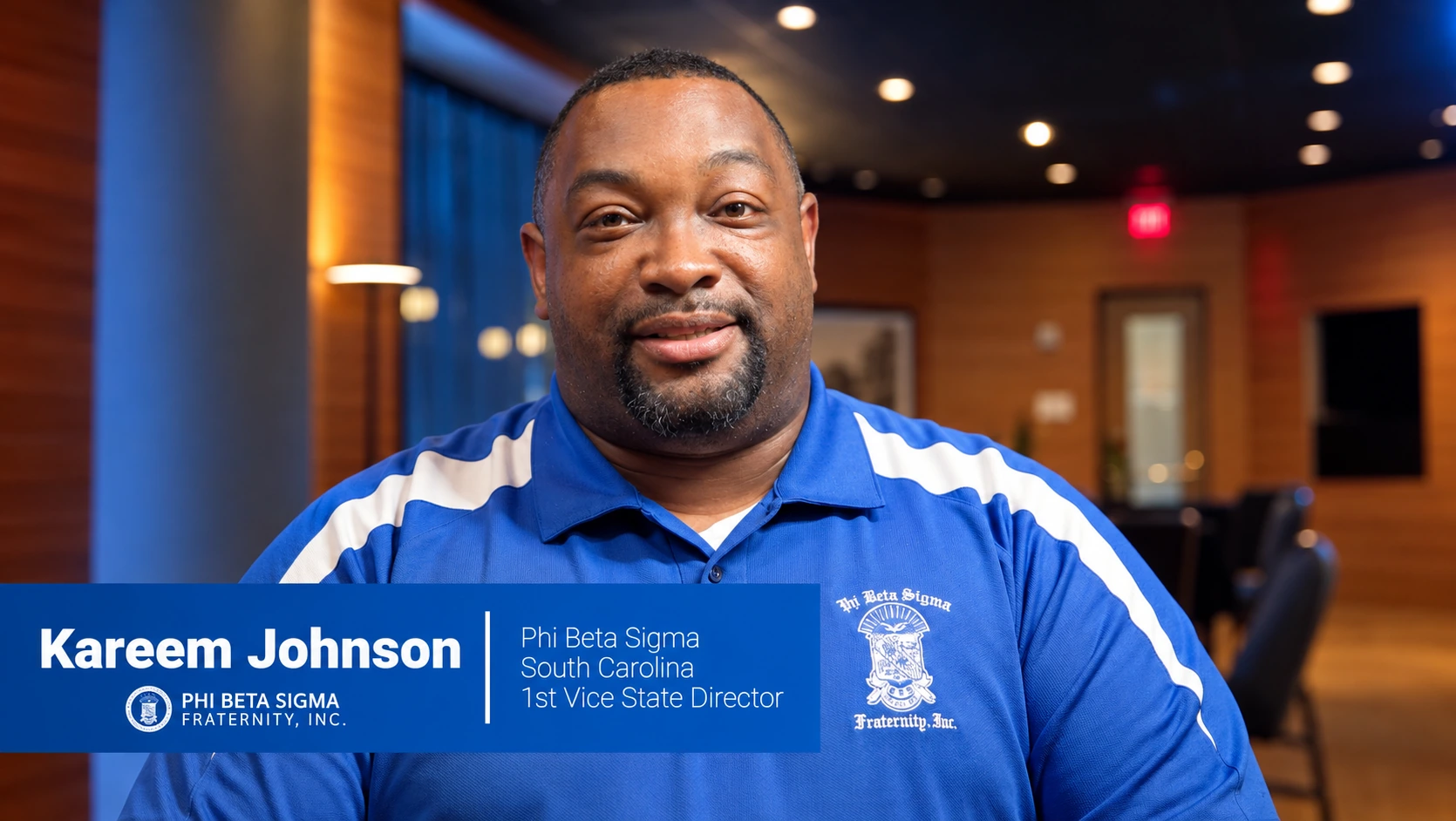 Kareem Johnson speaking in an organizational interview
